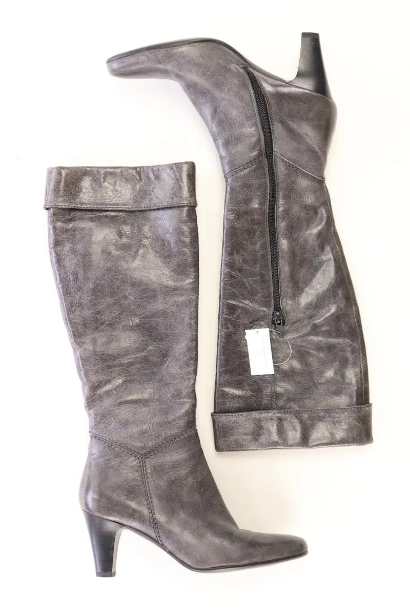Lamica High-Heel Stiefel Gr. 36 grau aus Leder