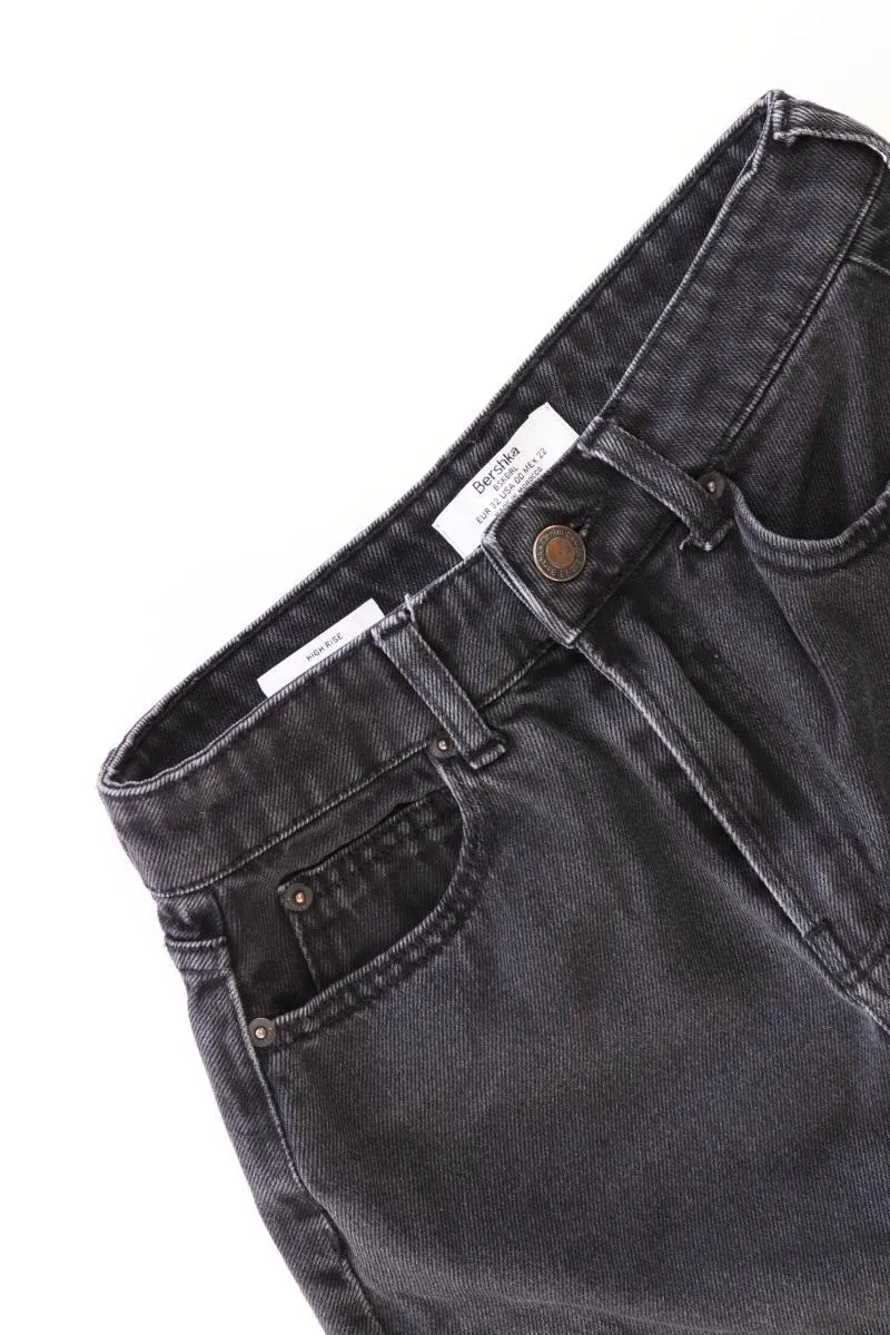 Bershka Jeansrock Gr. 32 schwarz aus Baumwolle