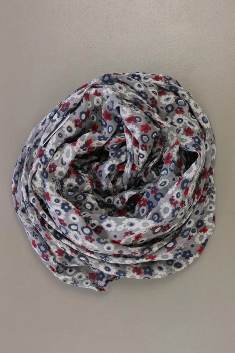Tuch mit Blumenmuster grau