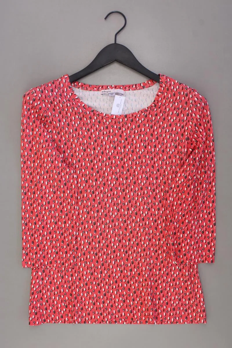 Adagio Regular Shirt Gr. 38 gepunktet neuwertig 3/4 Ärmel rot