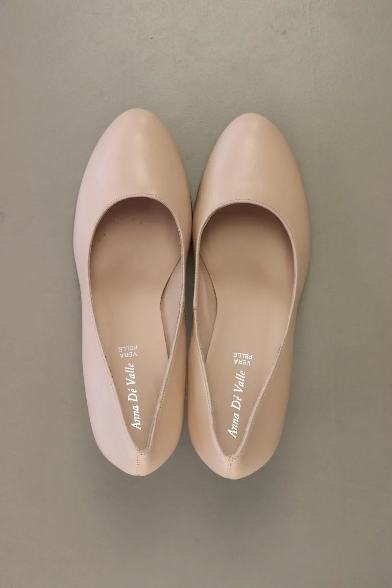 anna de valle Pumps Gr. 39 rosa aus Leder