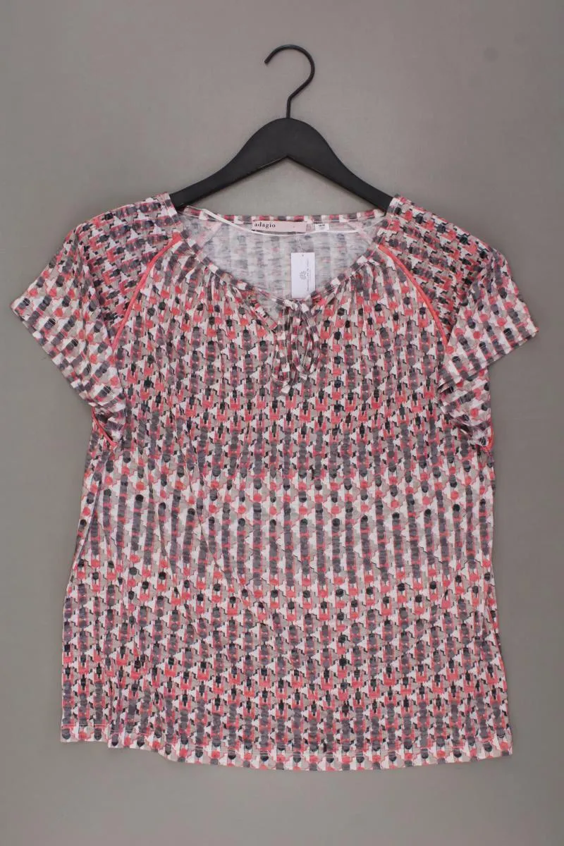 Adagio T-Shirt Gr. 38 geometrisches Muster neuwertig Kurzarm mehrfarbig