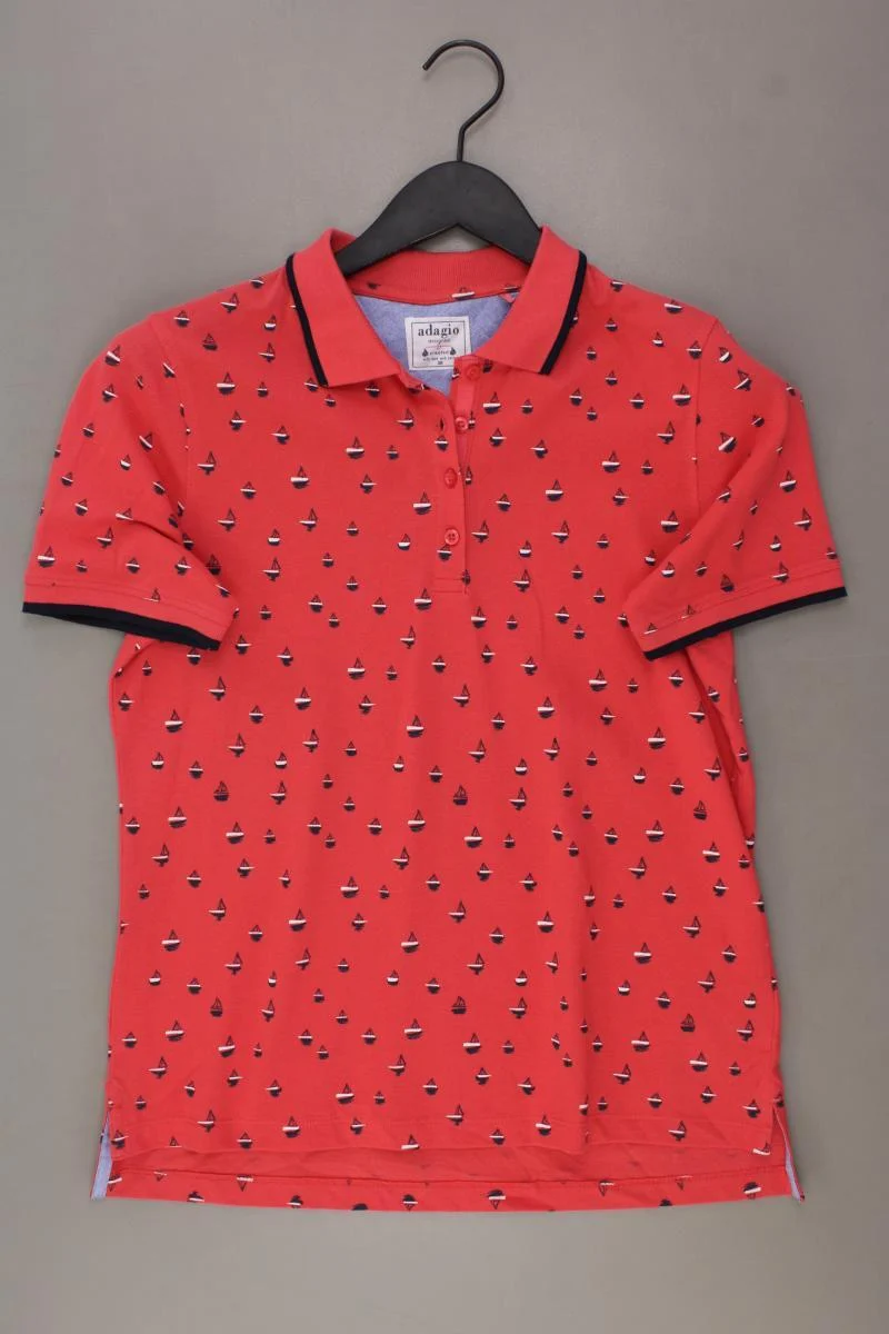 Adagio Poloshirt Gr. 38 neuwertig Kurzarm rot aus Baumwolle