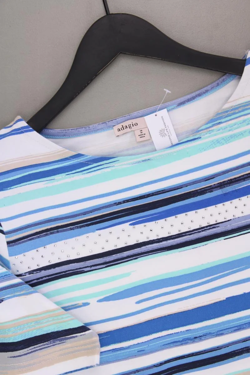 Adagio T-Shirt Gr. 38 neuwertig Kurzarm blau