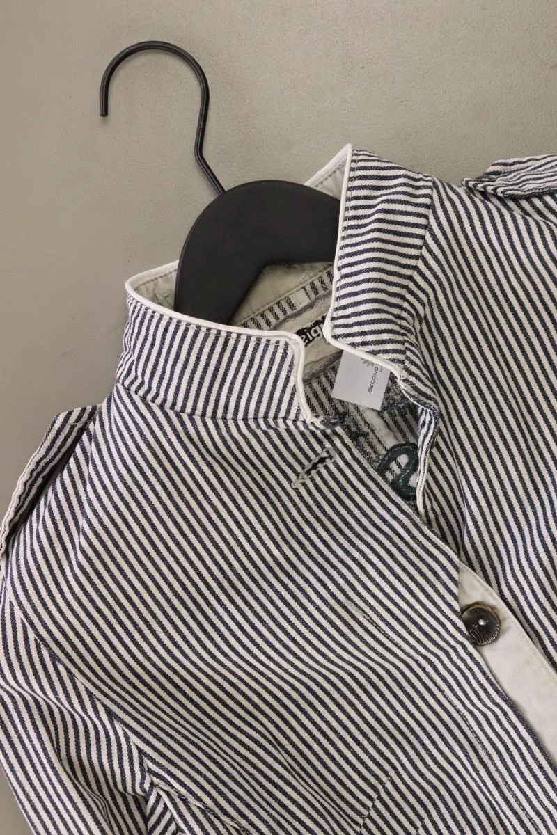 Desigual Übergangsjacke Gr. 38 gestreift grau aus Baumwolle