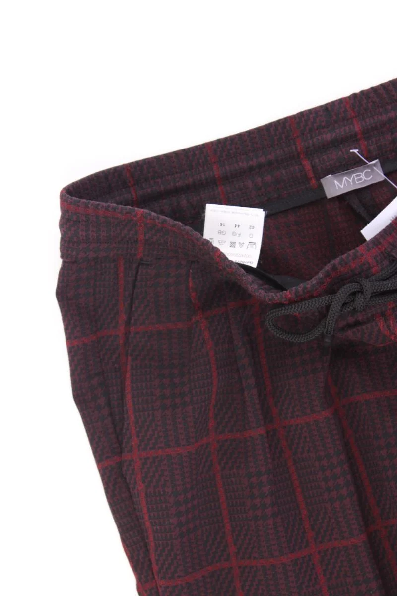 MYBC Stoffhose Gr. 42 hahnentritt rot aus Baumwolle