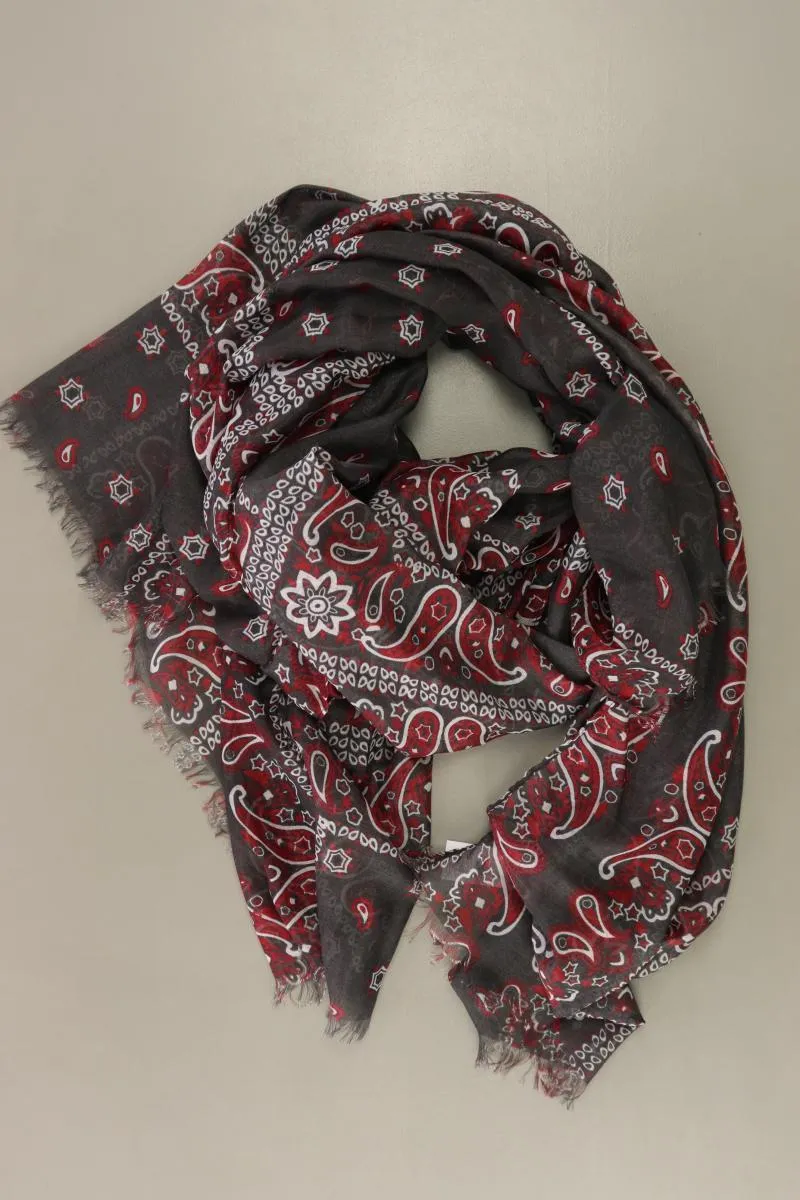 Tuch mit Blumenmuster grau aus Polyester