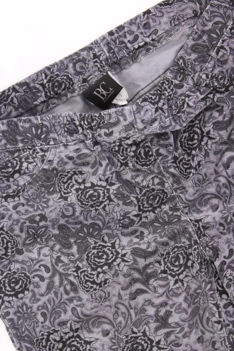 Best Connections Stretchhose Gr. Kurzgröße 21 mit Blumenmuster grau