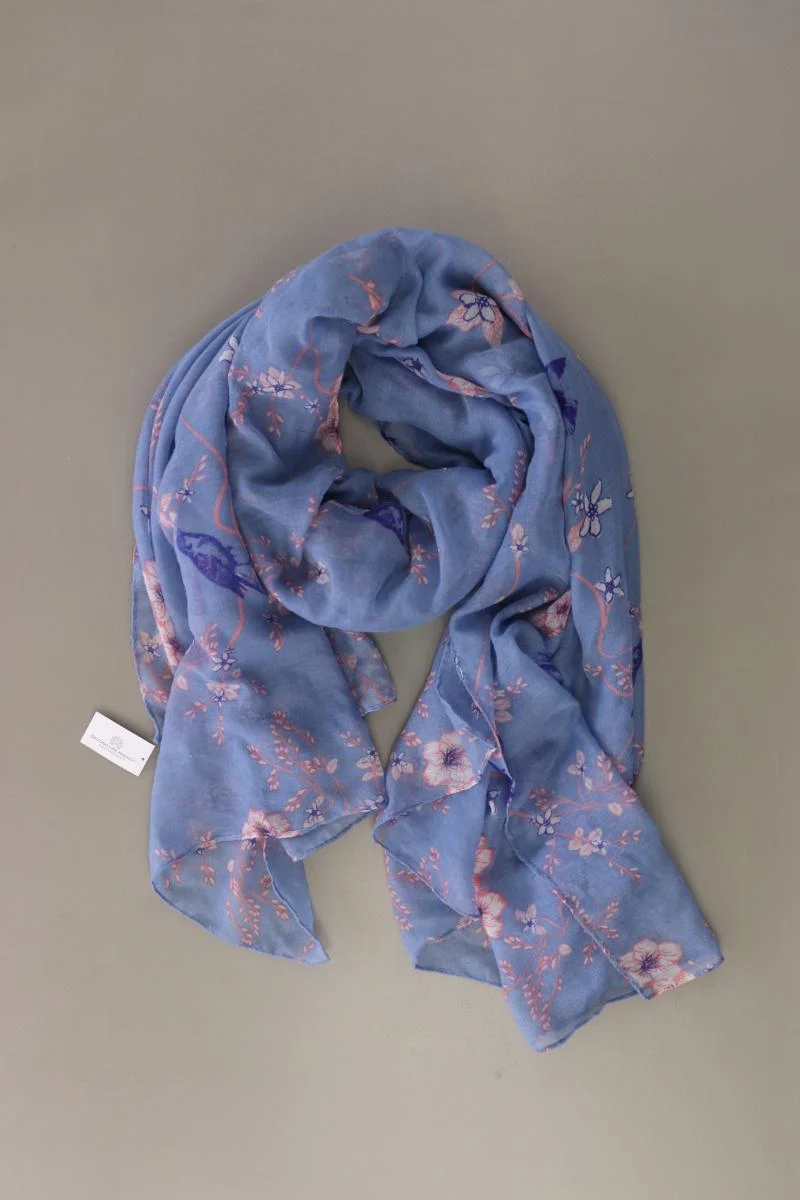 Tuch mit Blumenmuster blau