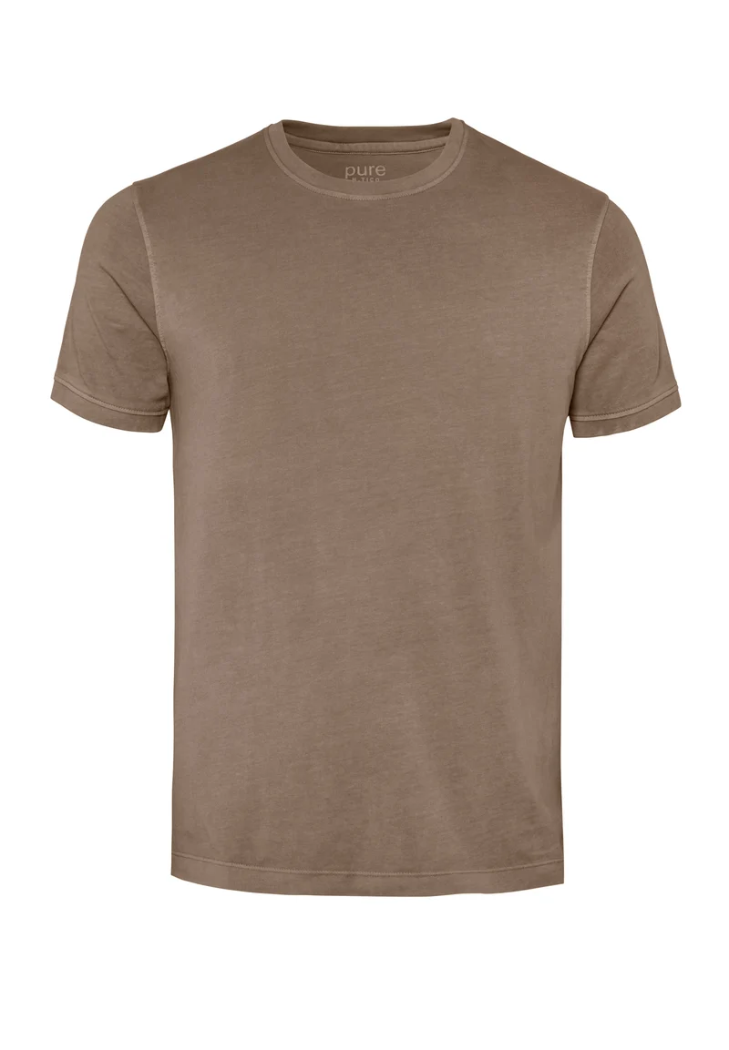 6007-92975 - T-Shirt Rundhals slim fit - beige