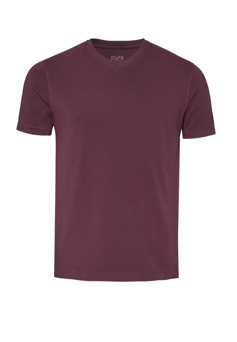 6006-92977 - T-Shirt V-Neck slim fit - rot