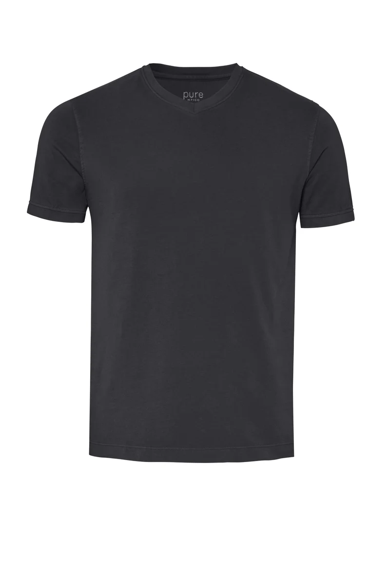 6006-92977 - T-Shirt V-Neck slim fit - grau