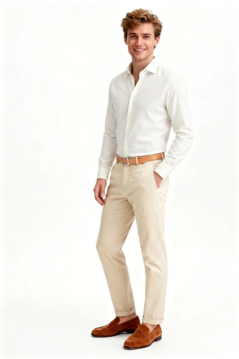 4070-21701 - City Stretch Hemd slim fit - beige