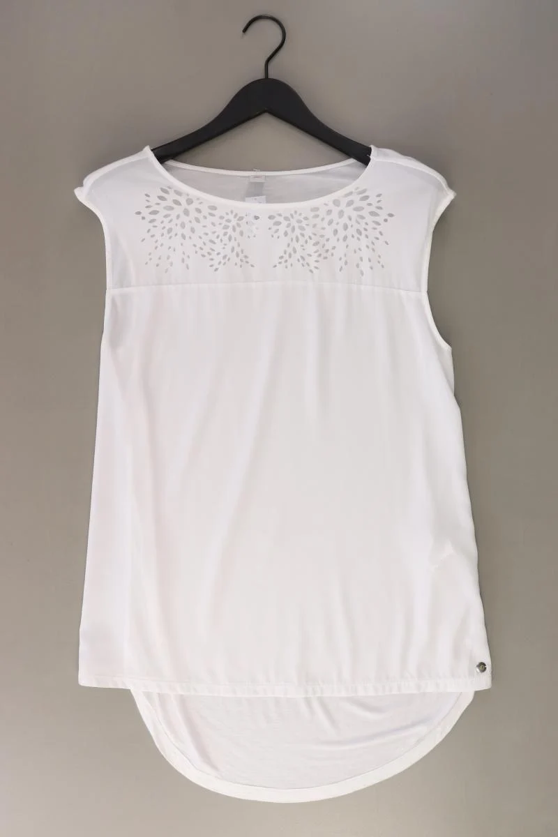 s.Oliver T-Shirt Gr. 42 Kurzarm weiß aus Polyester