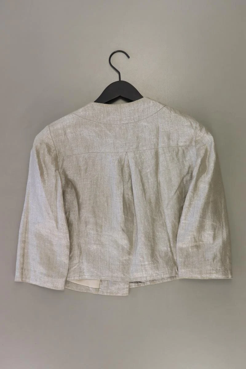 Apart Regular Cardigan Gr. 32 3/4 Ärmel silber aus Leinen