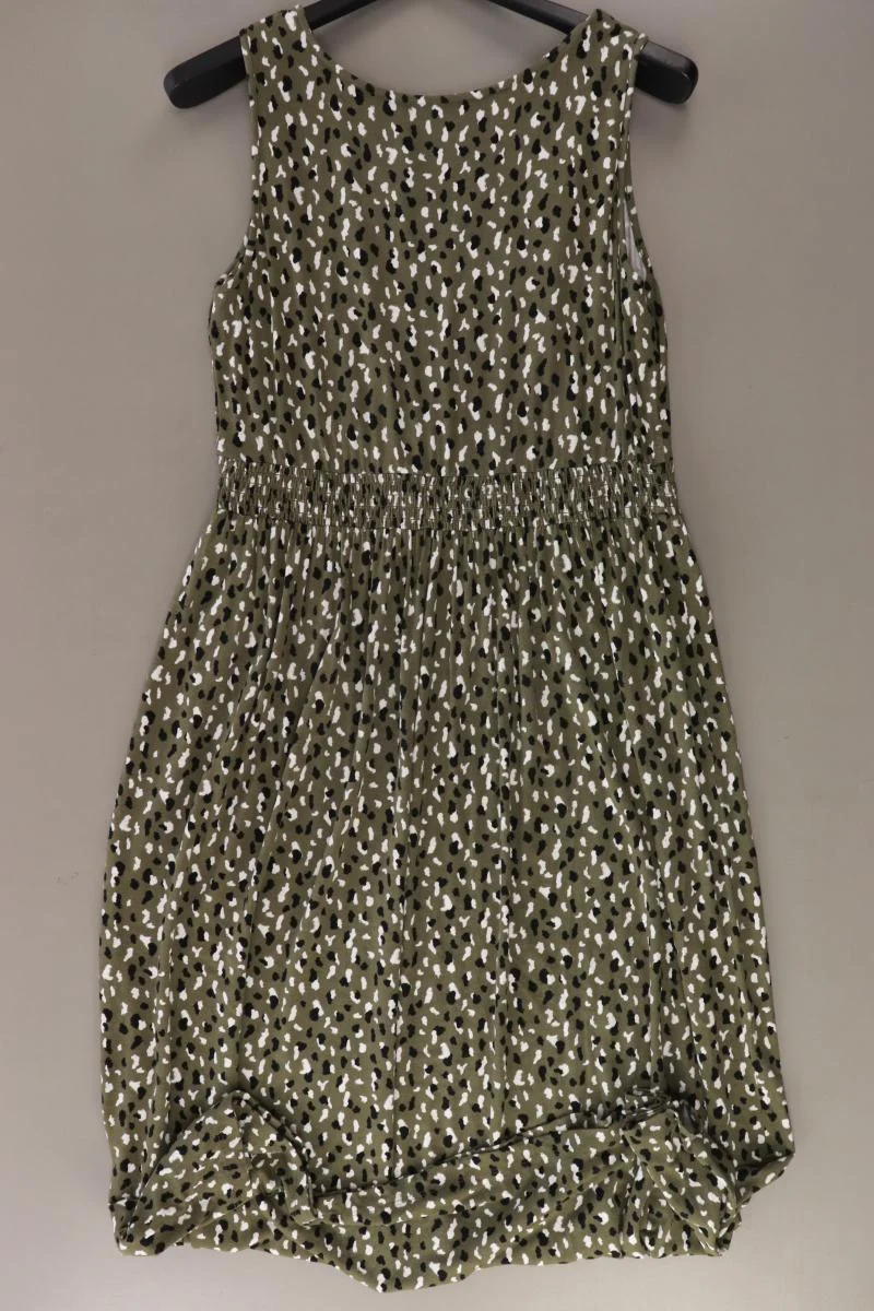 Tom Tailor Stretchkleid Gr. 40 mit Tierdruck Ärmellos olivgrün aus Viskose