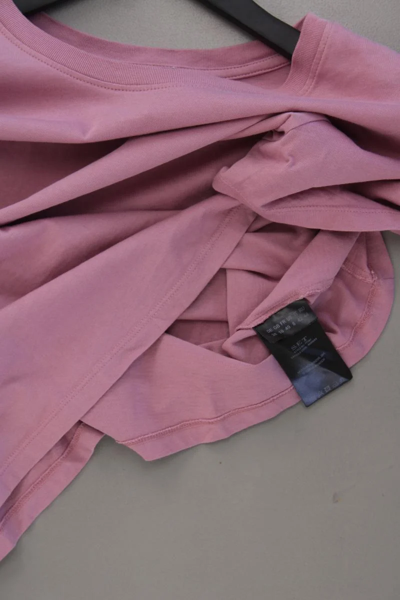 Set T-Shirt Gr. 38 Kurzarm rosa aus Baumwolle