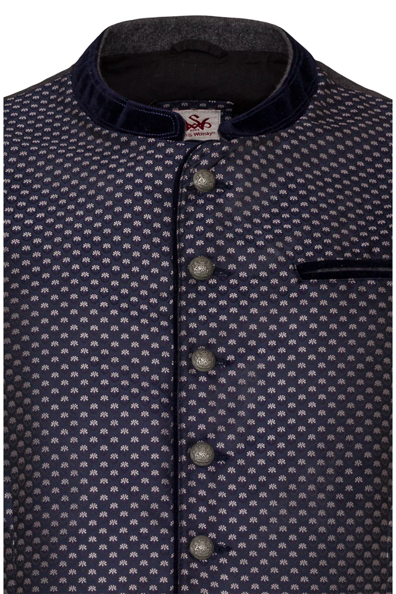 Herren Trachtenweste mit Samt-Details