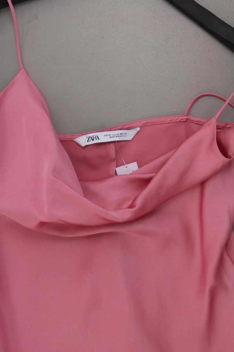 Zara Spaghetti-Top Gr. XS rosa aus Polyester