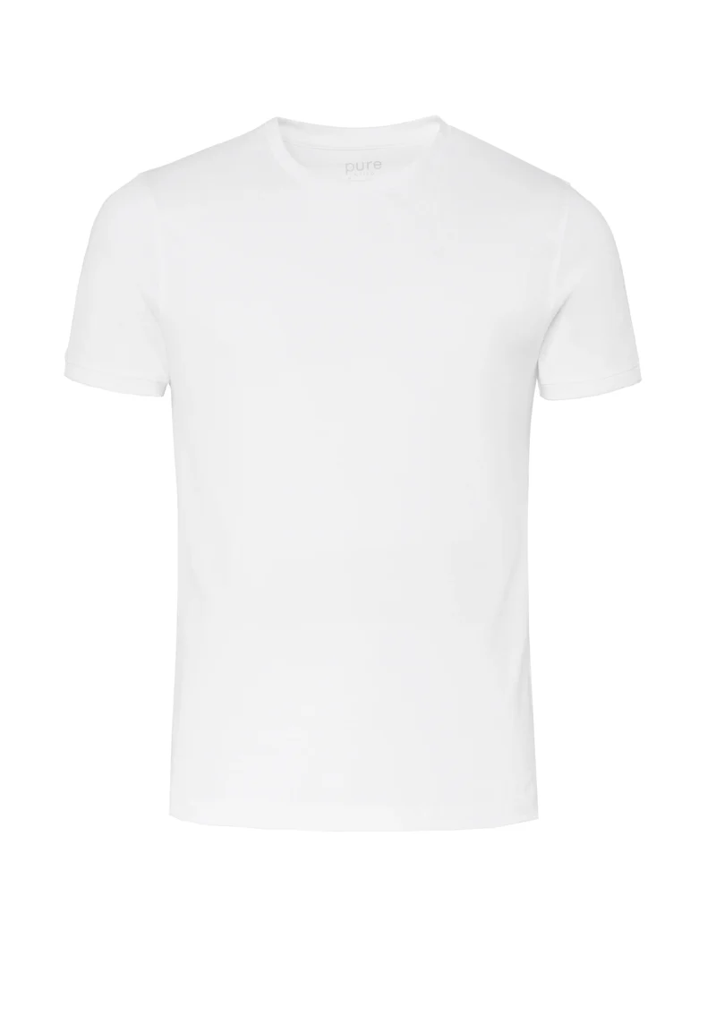 6007-92975 - T-Shirt Rundhals slim fit - weiss