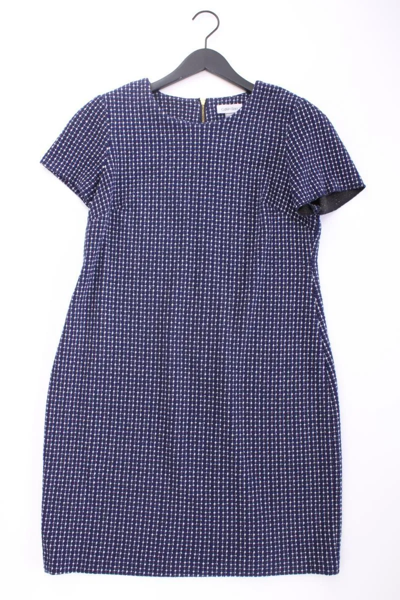 Calvin Klein Etuikleid Gr. US 12 (L) Kurzarm blau