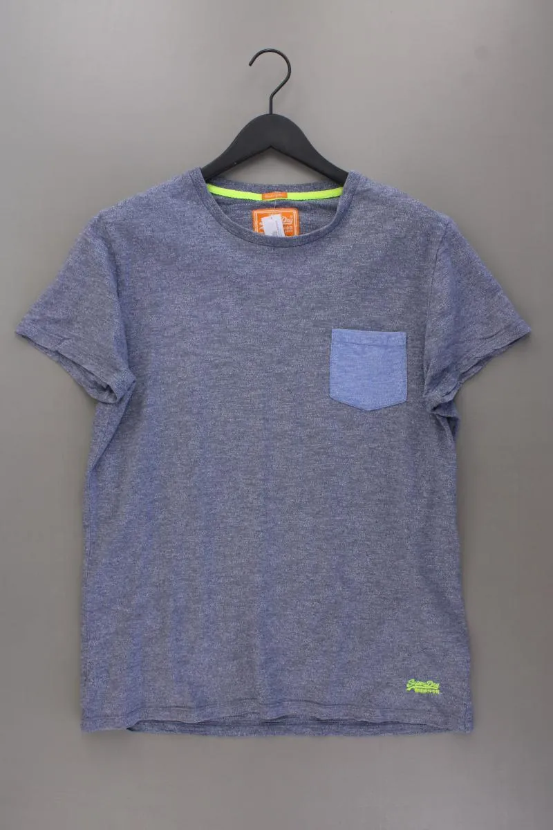 Superdry T-Shirt für Herren Gr. XL Kurzarm blau aus Baumwolle