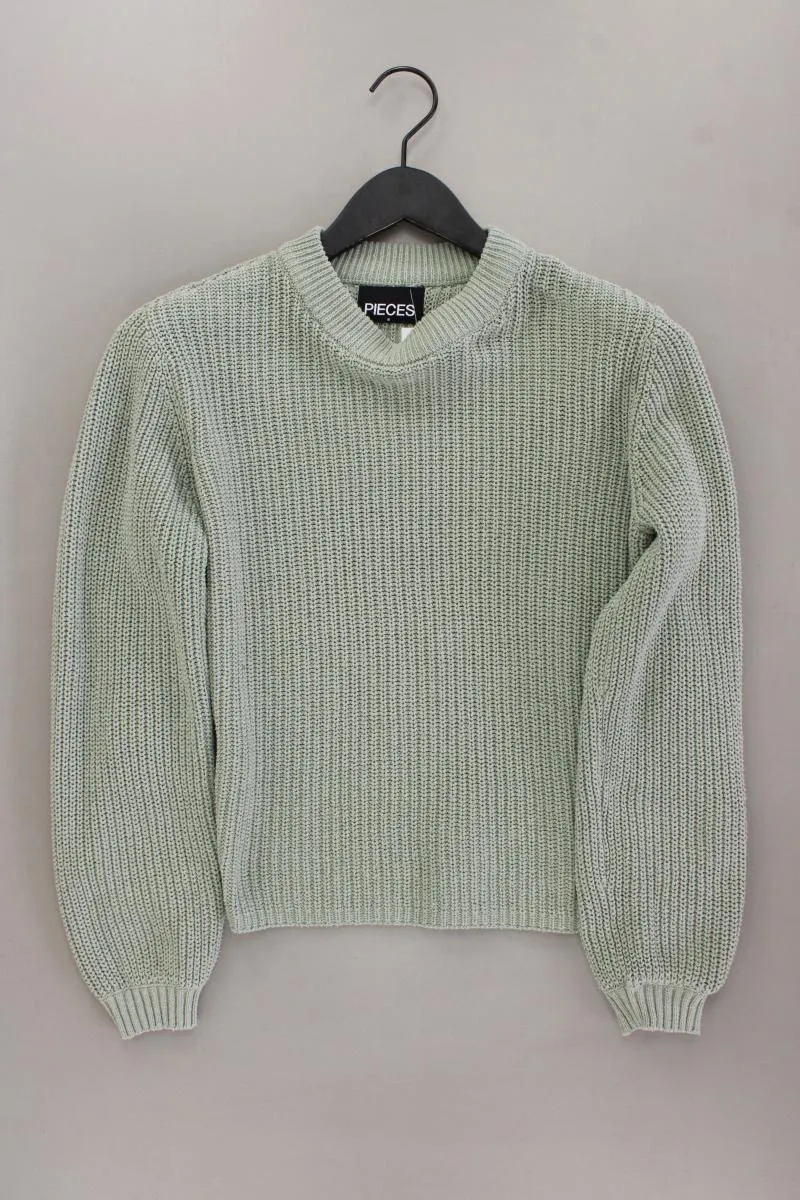 Pieces Grobstrickpullover Gr. S grün aus Baumwolle