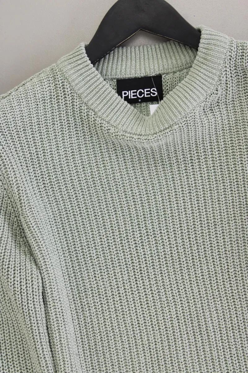 Pieces Grobstrickpullover Gr. S grün aus Baumwolle
