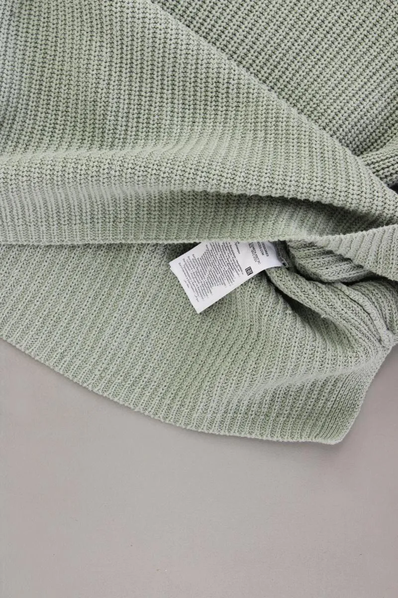Pieces Grobstrickpullover Gr. S grün aus Baumwolle