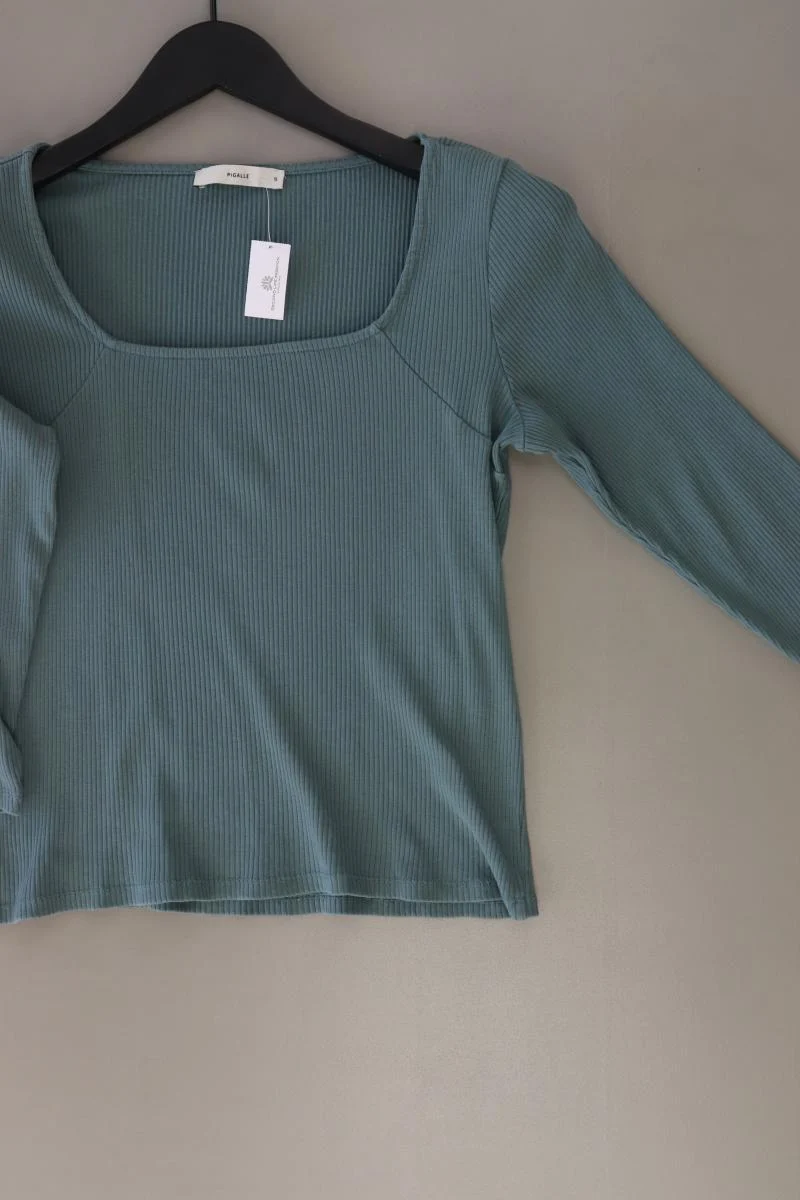 PIGALLE Cropped Shirt Gr. S 3/4 Ärmel blau aus Baumwolle