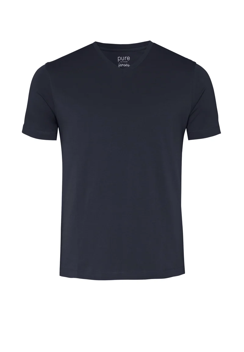 6006-92977 - T-Shirt V-Neck slim fit - blau