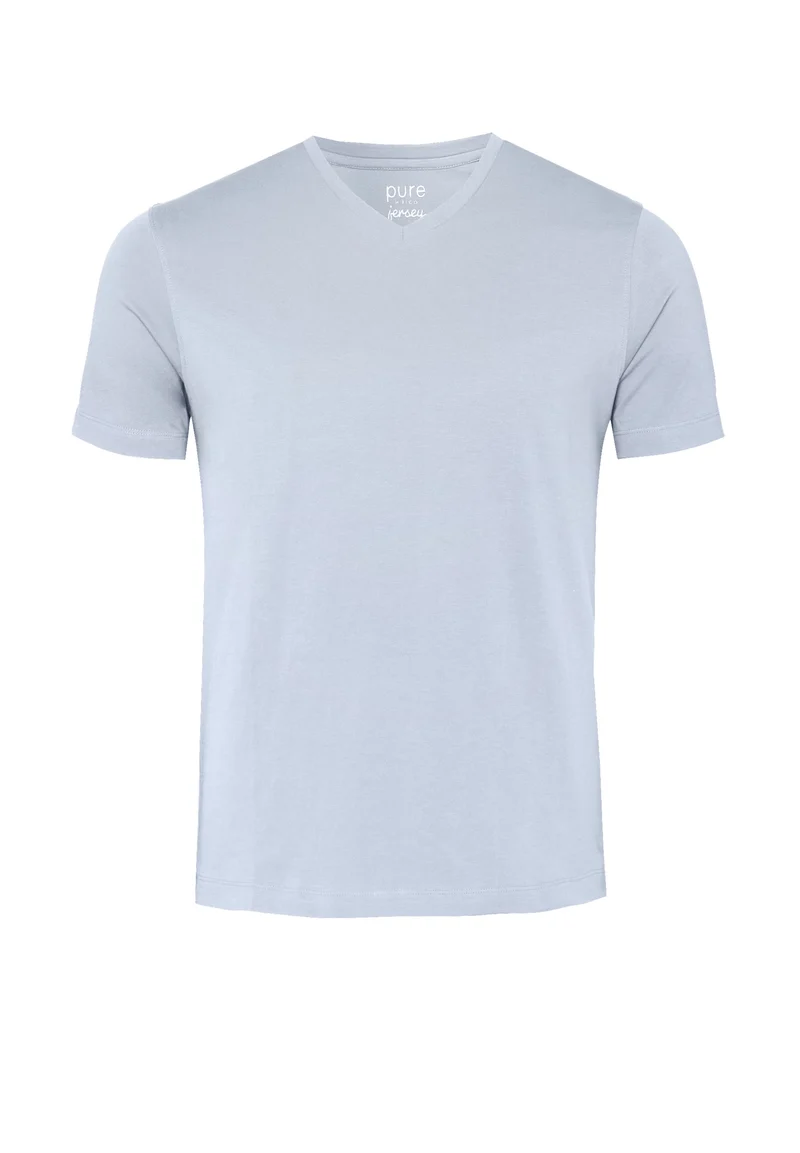 6006-92977 - T-Shirt V-Neck slim fit - blau