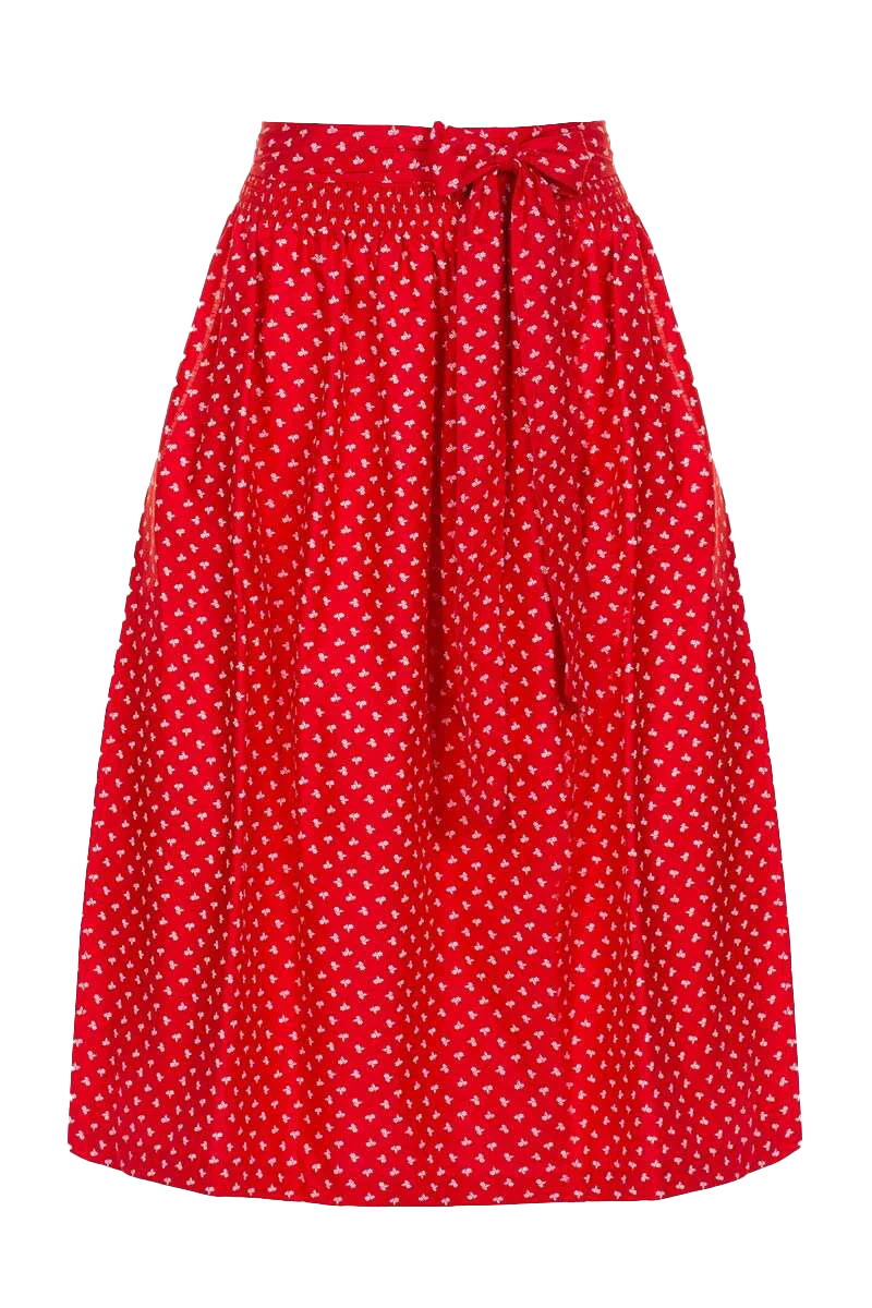 Midi-Dirndlschürze mit Blumenmuster 70 cm