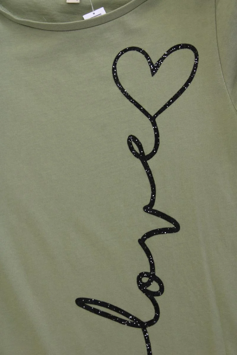 Esprit T-Shirt Gr. XS Kurzarm olivgrün aus Baumwolle