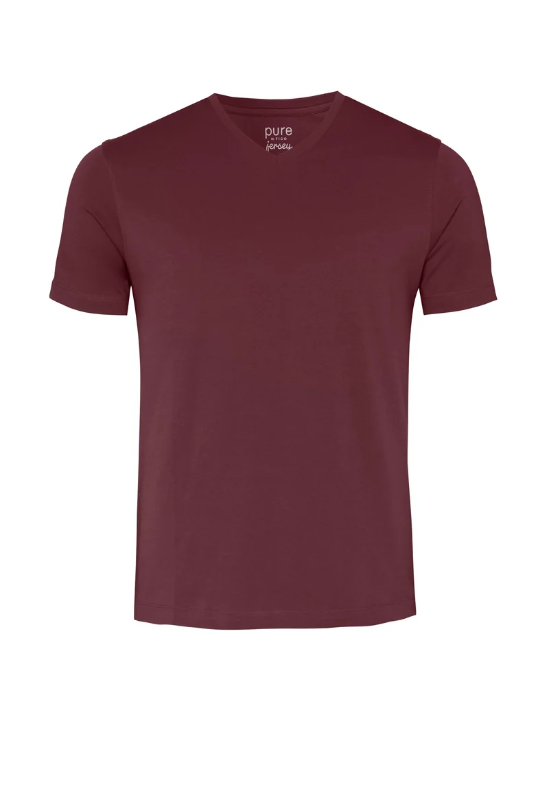 6001-92977 - T-Shirt V-Neck slim fit - rot
