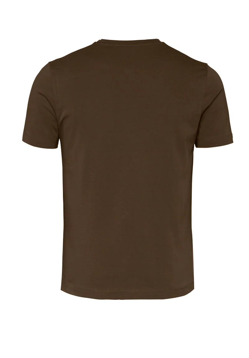 6001-92977 - T-Shirt V-Neck slim fit - braun