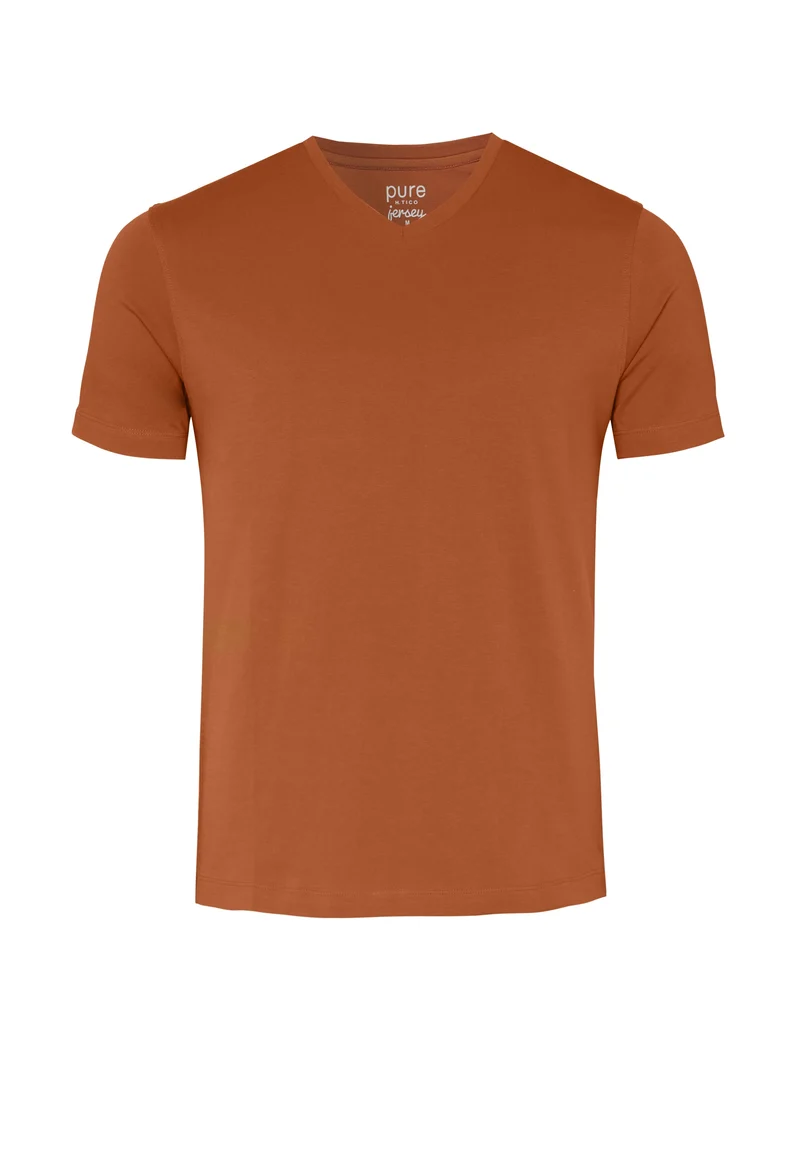 6001-92977 - T-Shirt V-Neck slim fit - orange