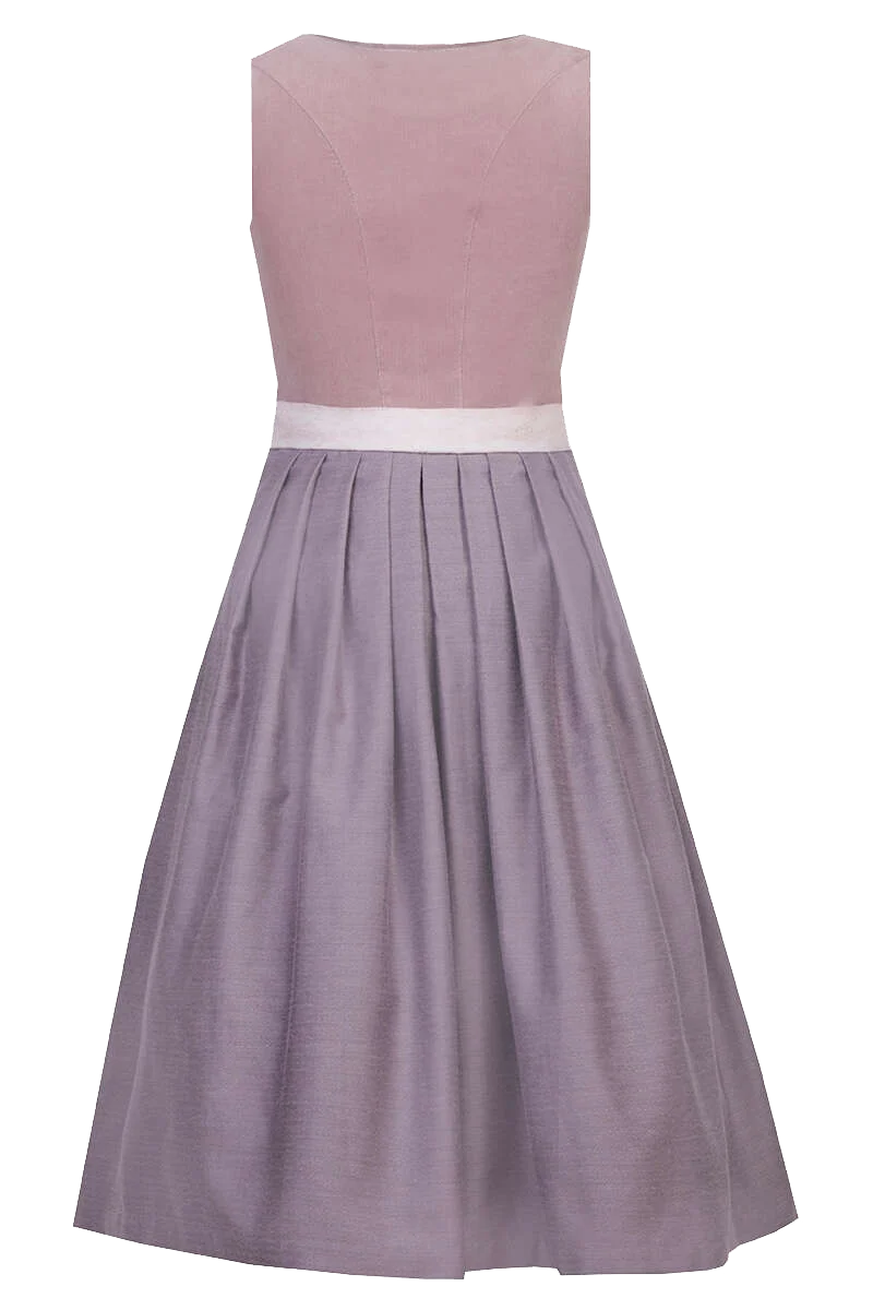 Midi-Dirndl Cordsamt - puder rosa