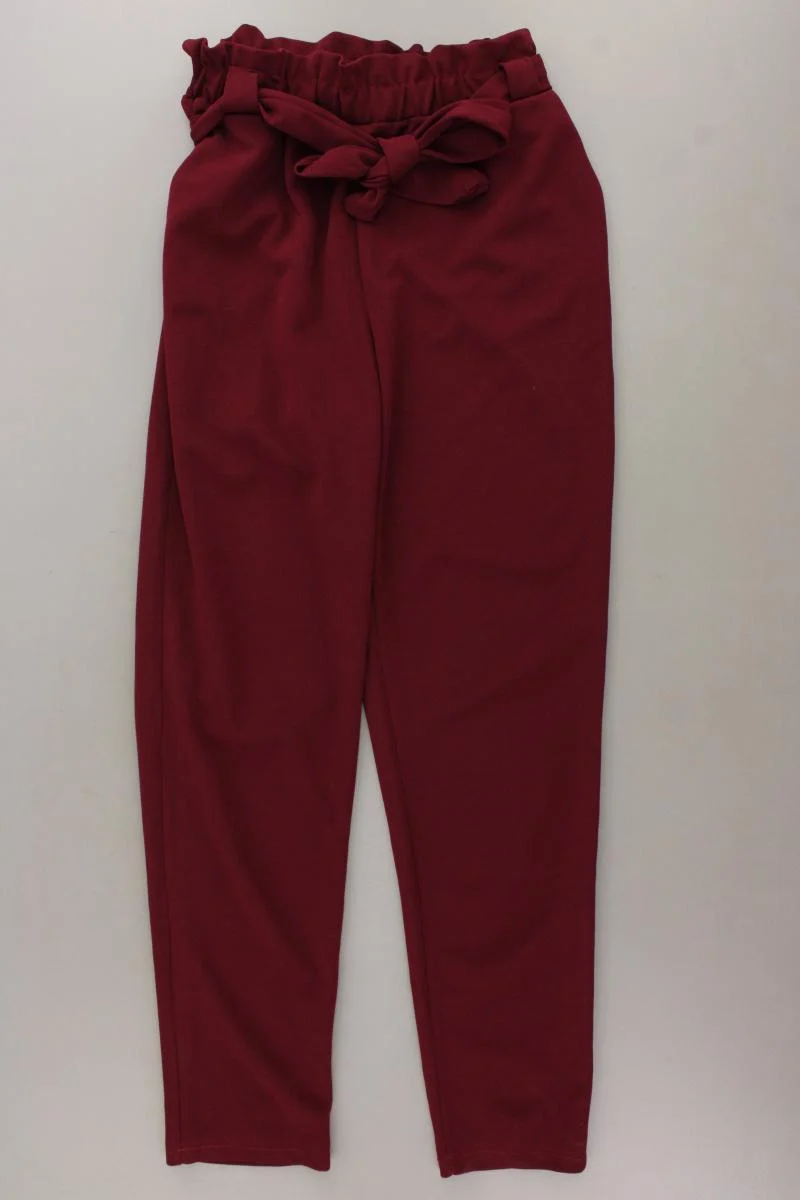 Stoffhose Gr. S neuwertig mit Gürtel rot aus Polyester