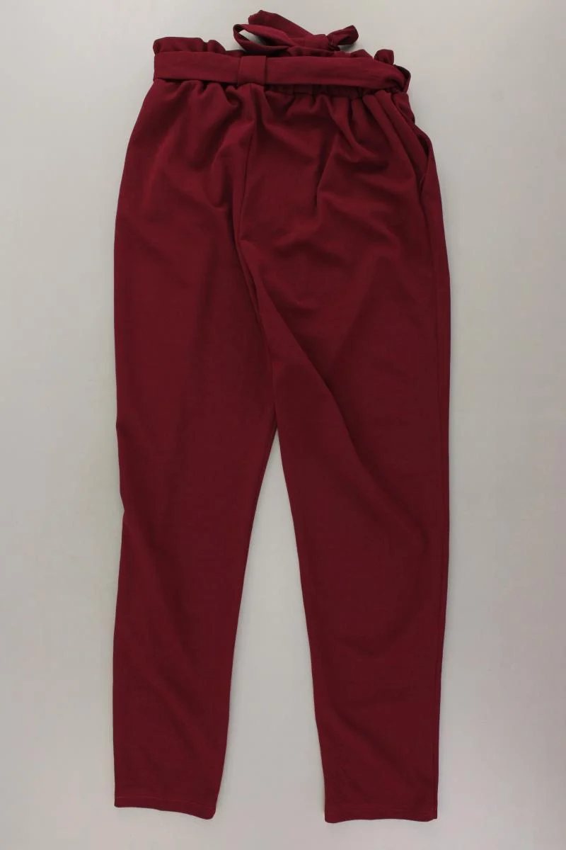 Stoffhose Gr. S neuwertig mit Gürtel rot aus Polyester