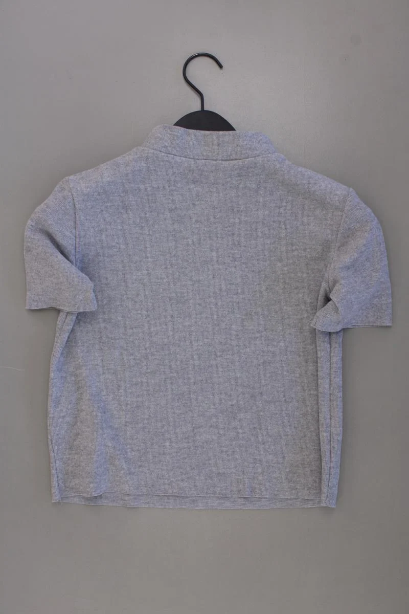 Zara Cropped Shirt Gr. S Kurzarm grau aus Polyester