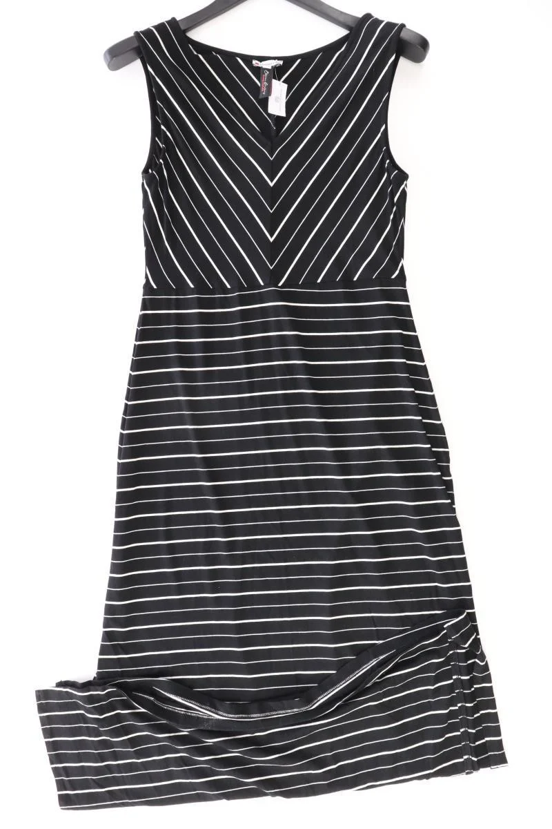 Street One Maxikleid Gr. 38 gestreift Ärmellos schwarz aus Viskose