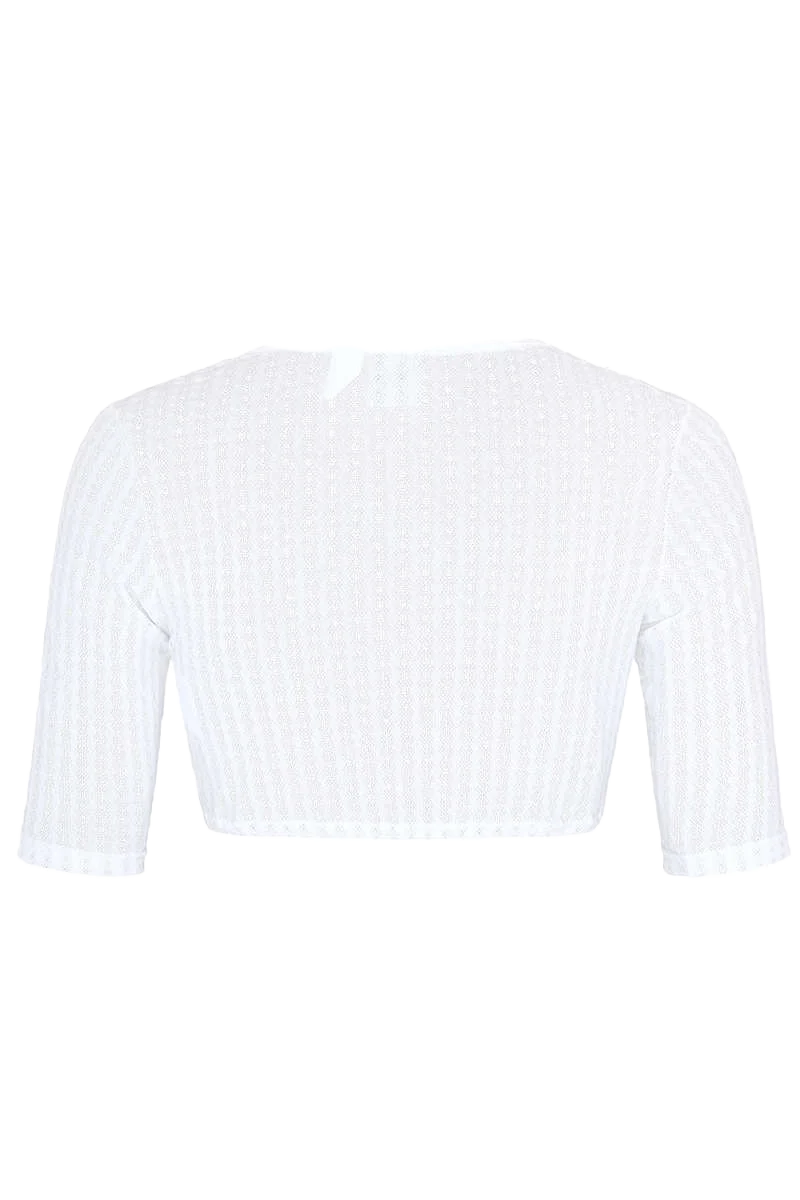 Dirndlbluse hochgeschlossen Spitze