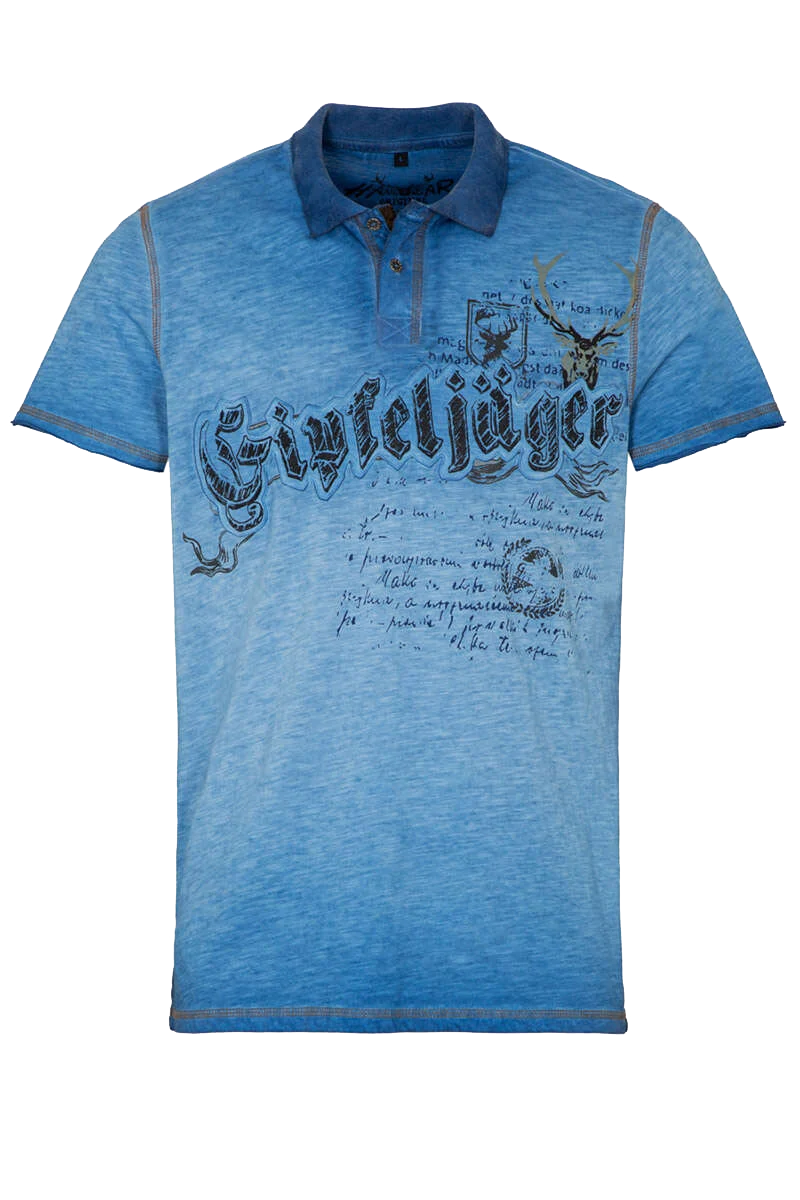 Herren Trachten Poloshirt im Used-Look 'Gipfeljäger'