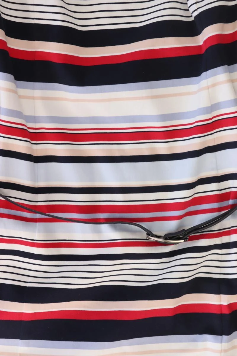 s.Oliver Premium Bleistiftkleid Gr. 44 gestreift mit Gürtel Kurzarm mehrfarbig