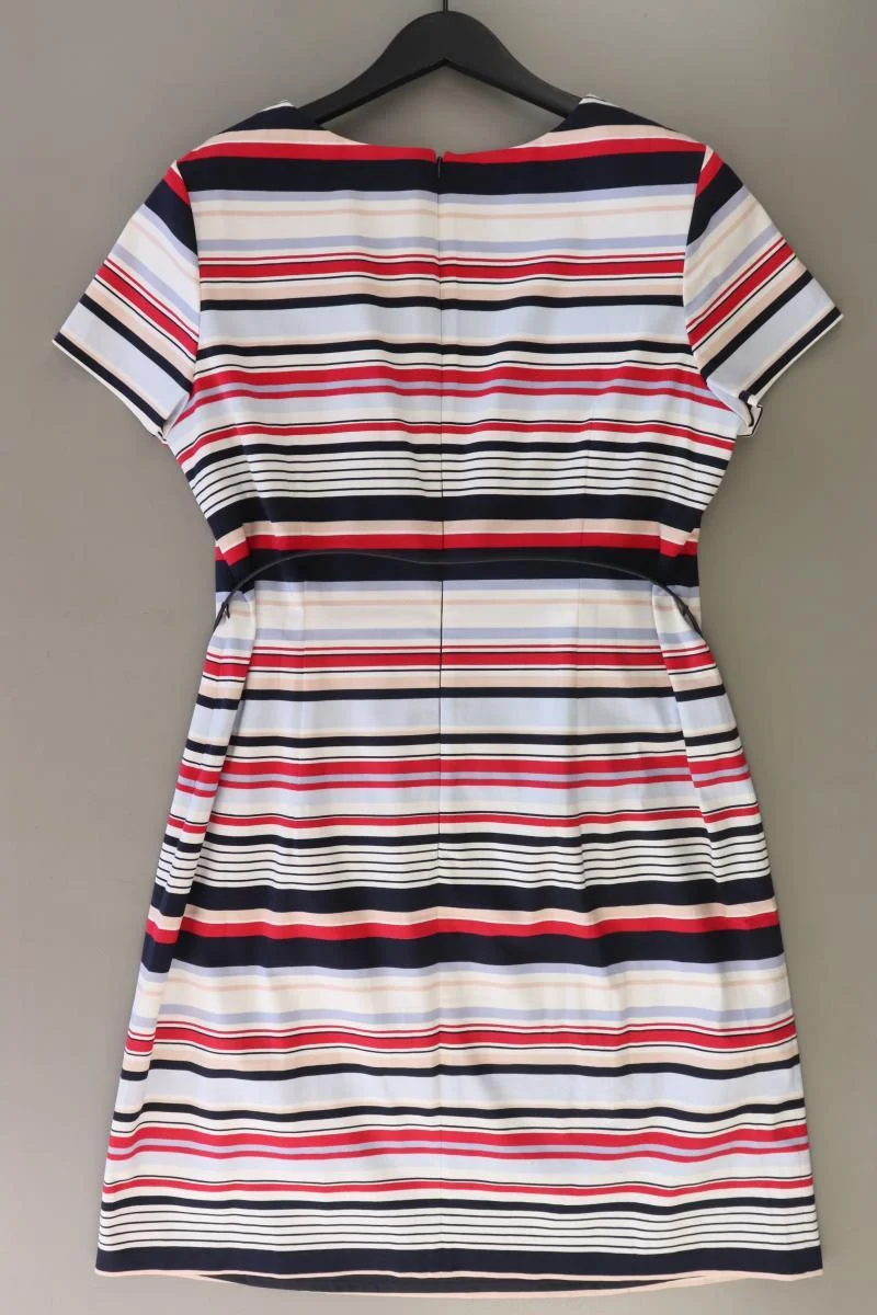 s.Oliver Premium Bleistiftkleid Gr. 44 gestreift mit Gürtel Kurzarm mehrfarbig