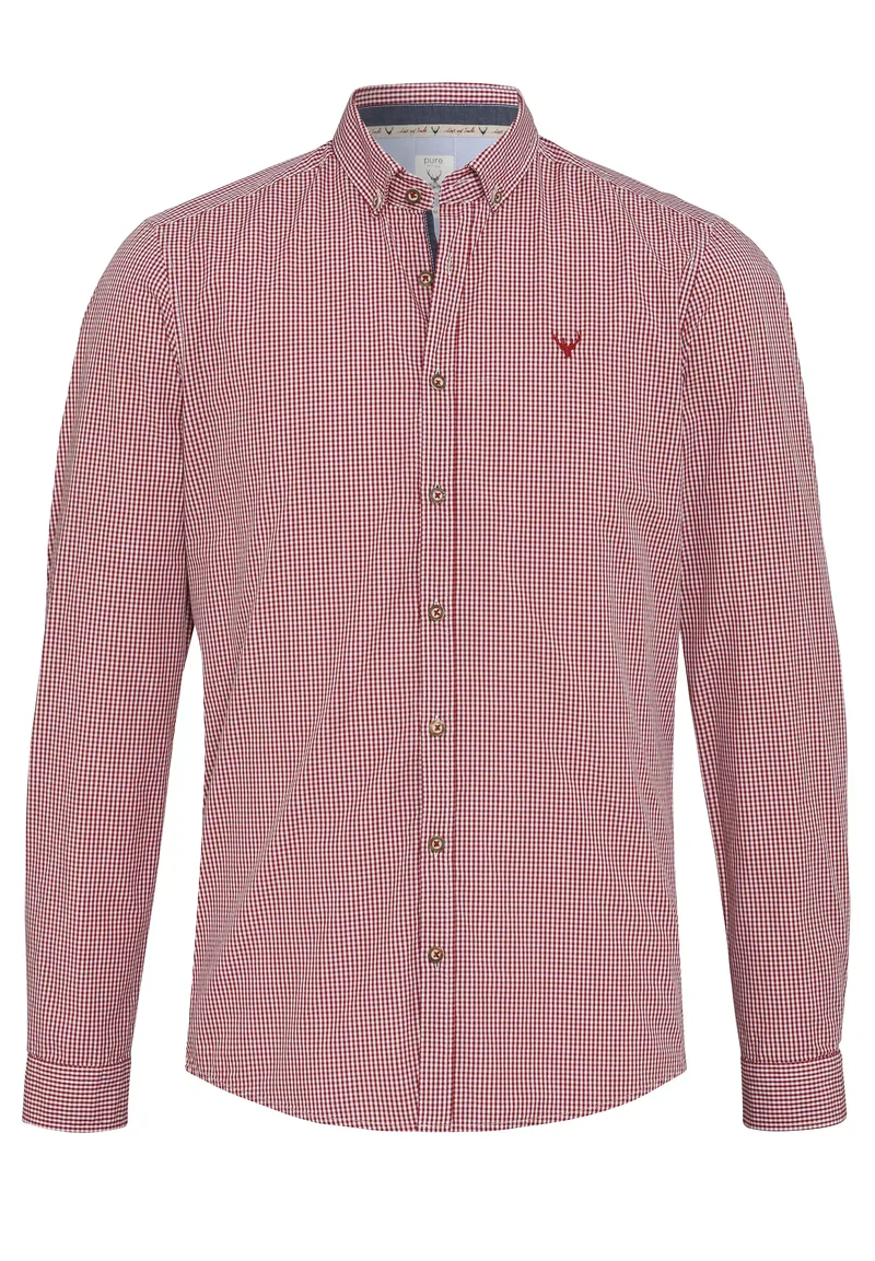 5017-21294 - Tracht Hemd Slim Fit - rot