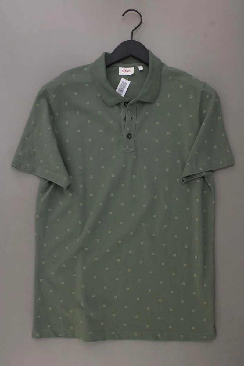 s.Oliver Poloshirt für Herren Gr. M neuwertig Kurzarm grün aus Baumwolle