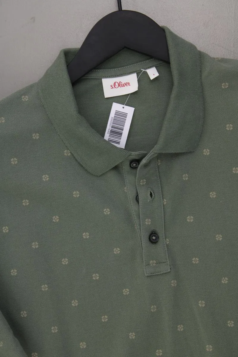 s.Oliver Poloshirt für Herren Gr. M neuwertig Kurzarm grün aus Baumwolle