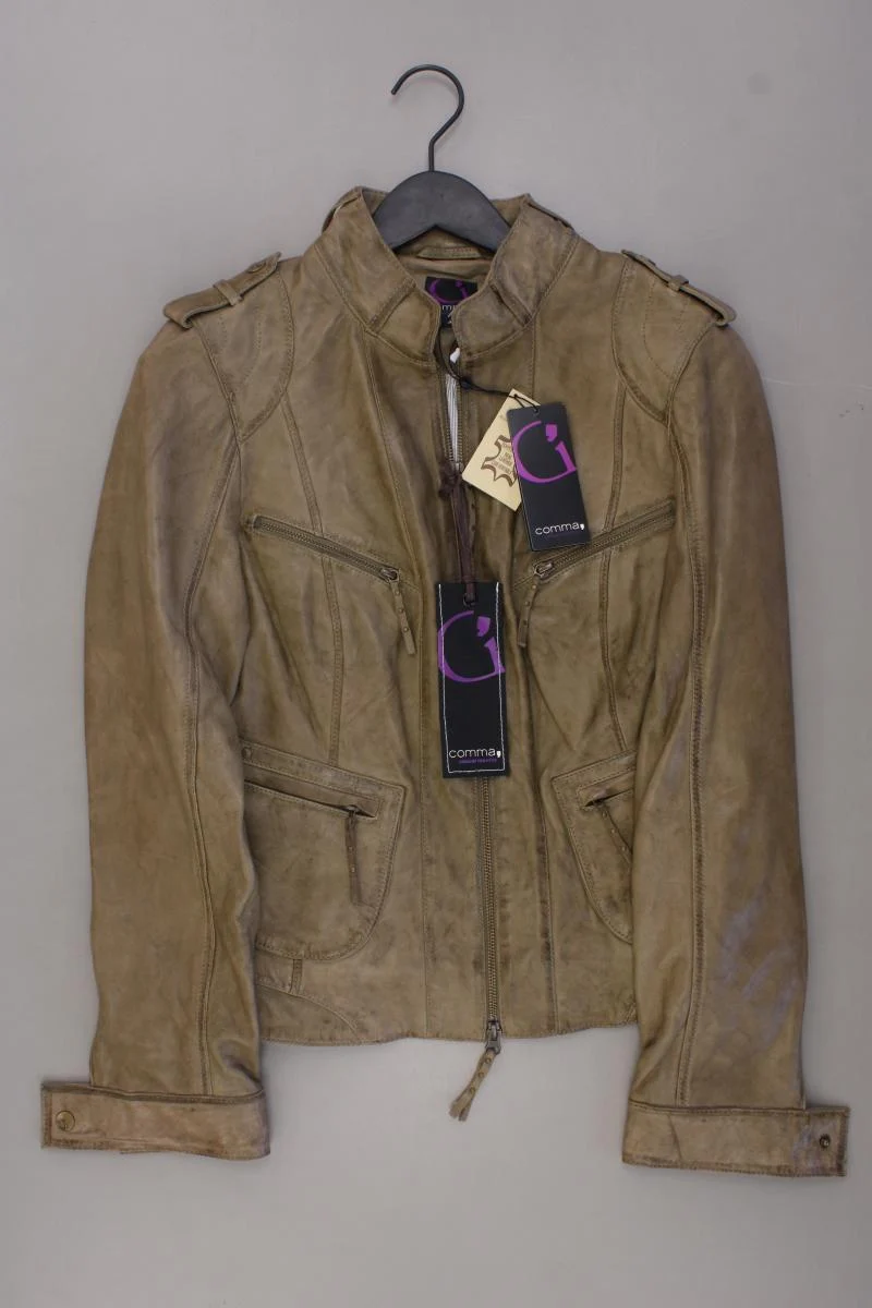 comma, Lederjacke Gr. 42 neu mit Etikett Neupreis: 329,0€! braun